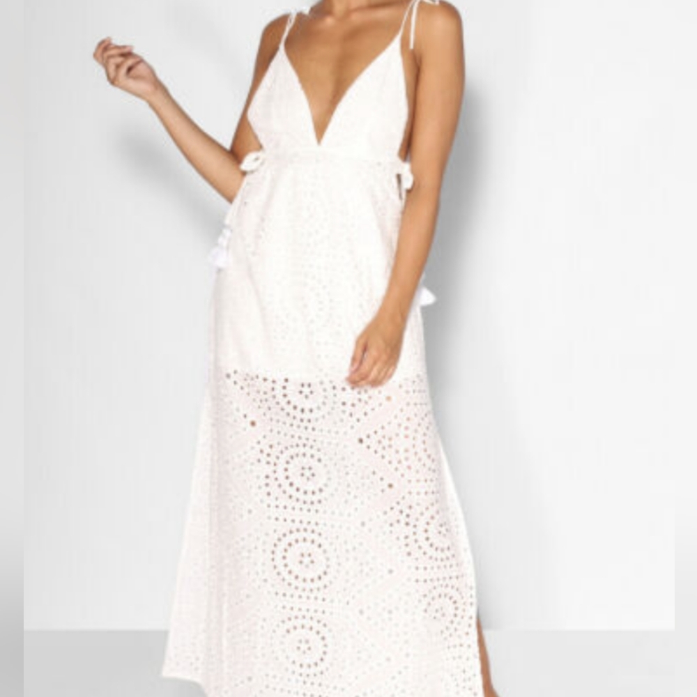 Maaji 'Guana Cay' white eyelet cover-up